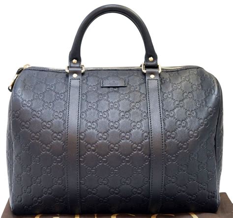 gucci black leather handbag guccissima boston bag|Gucci Boston bag vintage.